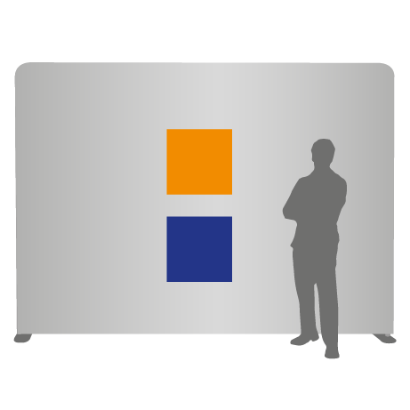 Textilwand ALU | 300er gerade | einseitig bedruckt