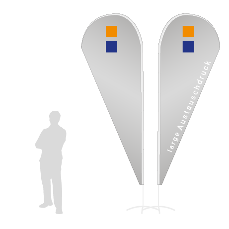 Beachflag Drop Austauschdruck | Large (350 cm) | beidseitig bedruckt