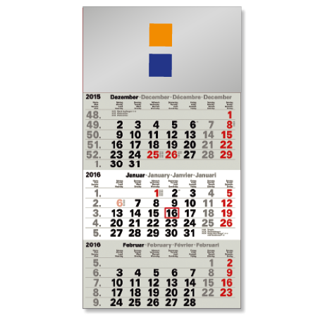 3-Monatskalender für das Folgejahr