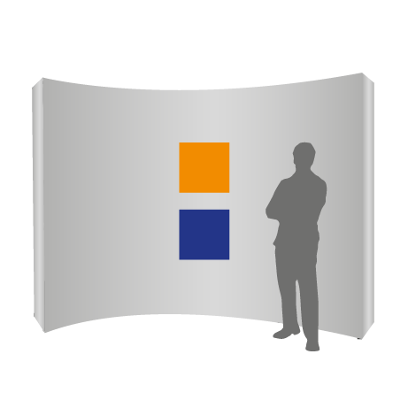 Textilfaltwand | 4 x 3 Felder gebogen | einseitig bedruckt
