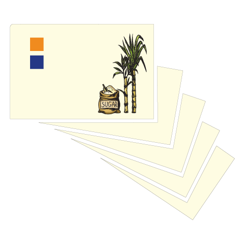 Visitenkarte aus Zuckerrohr | 8,5 cm x 5,5 cm | beidseitig bedruckt